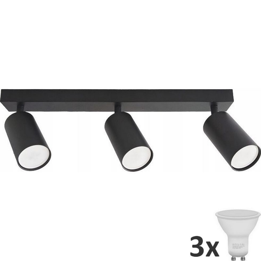Faretto LED ANGIE 3xGU10/6W/230V nero