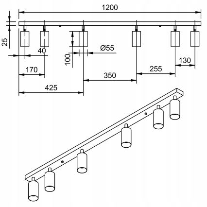 Faretto LED ANGIE 6x GU10/6W/230V bianco