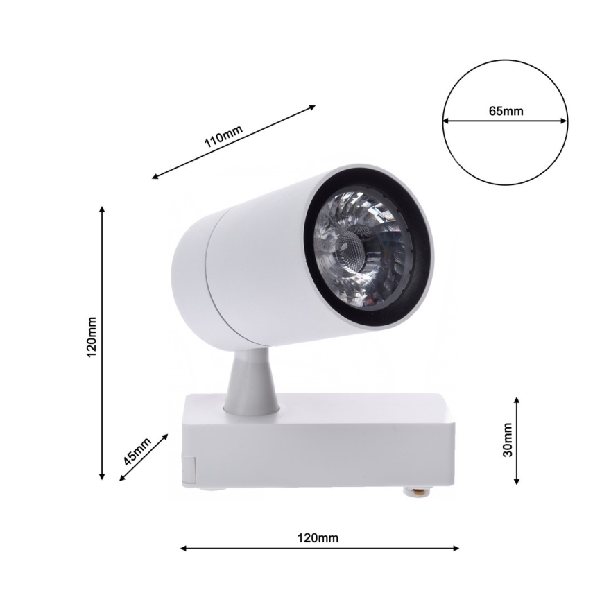Faretto LED binario TRACK LIGHT LED/7W/230V 4000K bianco
