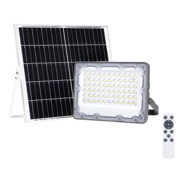 Faretto LED con pannello solare FOCUS 60W/10000 mAh 3,2V 6000K IP65 + telecomando