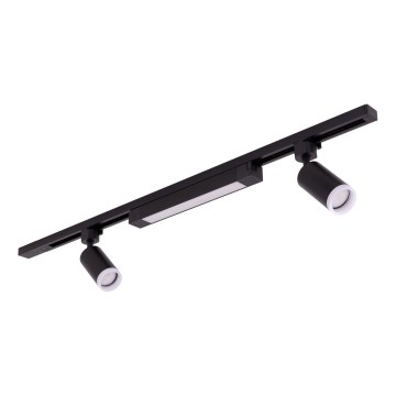 Faretto LED da incasso nel sistema a binario TRACER 2xGU10/10W/230V + LED/20W 1 m nero