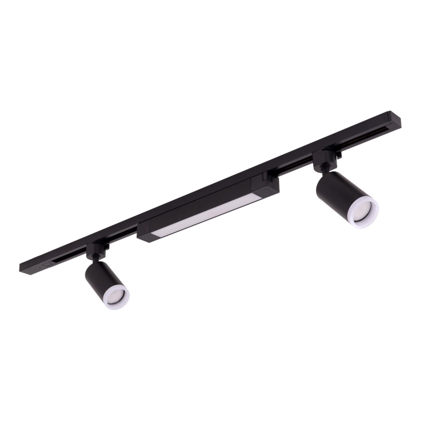 Faretto LED da incasso nel sistema a binario TRACER 2xGU10/10W/230V + LED/20W 1 m nero