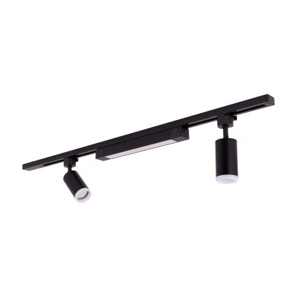 Faretto LED da incasso nel sistema a binario TRACER 2xGU10/10W/230V + LED/20W 1 m nero