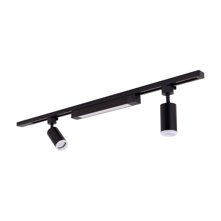 Faretto LED da incasso nel sistema a binario TRACER 2xGU10/10W/230V + LED/20W 1 m nero