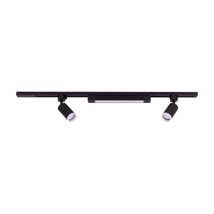 Faretto LED da incasso nel sistema a binario TRACER 2xGU10/10W/230V + LED/20W 1 m nero