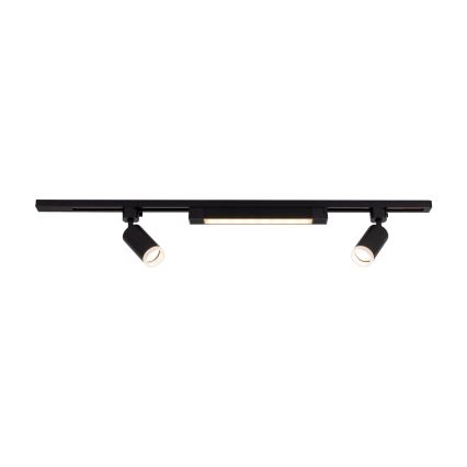 Faretto LED da incasso nel sistema a binario TRACER 2xGU10/10W/230V + LED/20W 1 m nero