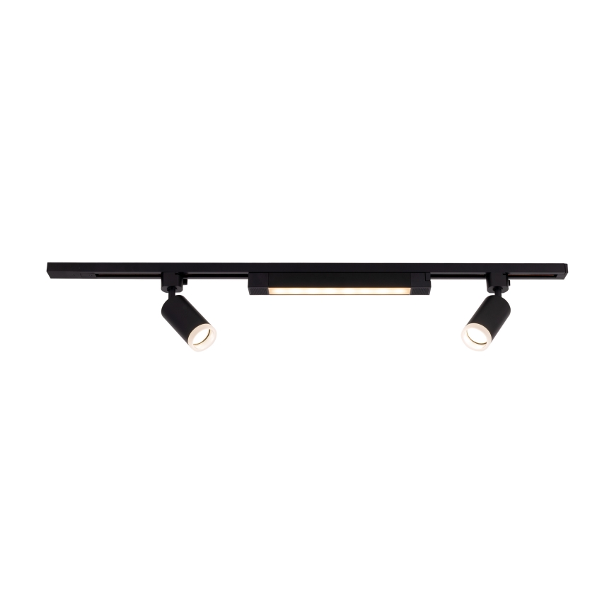 Faretto LED da incasso nel sistema a binario TRACER 2xGU10/10W/230V + LED/20W 1 m nero