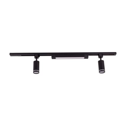 Faretto LED da incasso nel sistema a binario TRACER 2xGU10/10W/230V + LED/20W 1 m nero