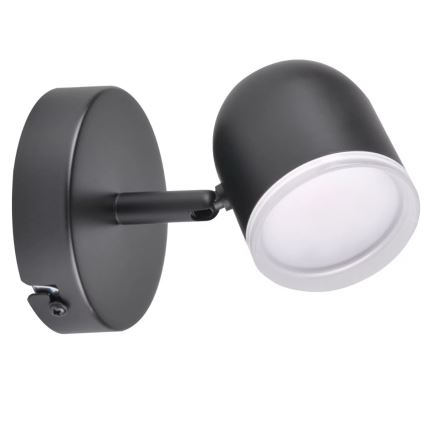 Faretto LED da parete RAWI LED/4,2W/230V nero