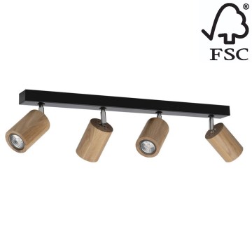Faretto LED da soffitto MATTI 4xGU10/5W/230V rovere- certificato FSC