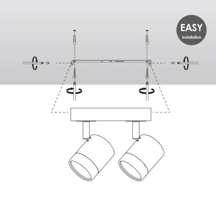 Faretto LED dimmerabile MANU 2xGU10/5,8W/230V bianco