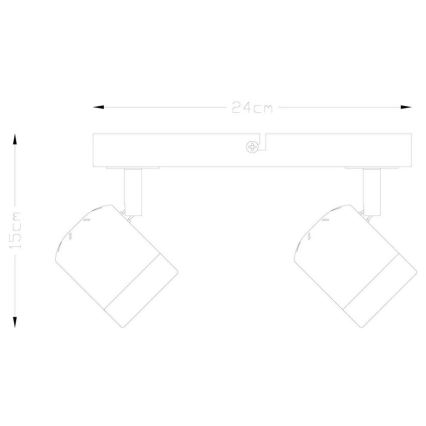 Faretto LED dimmerabile MANU 2xGU10/5,8W/230V bianco