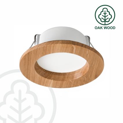 Lampada da incasso LED WOODY SPOT LED/5,5W/230V 4000K rovere ? 10 cm
