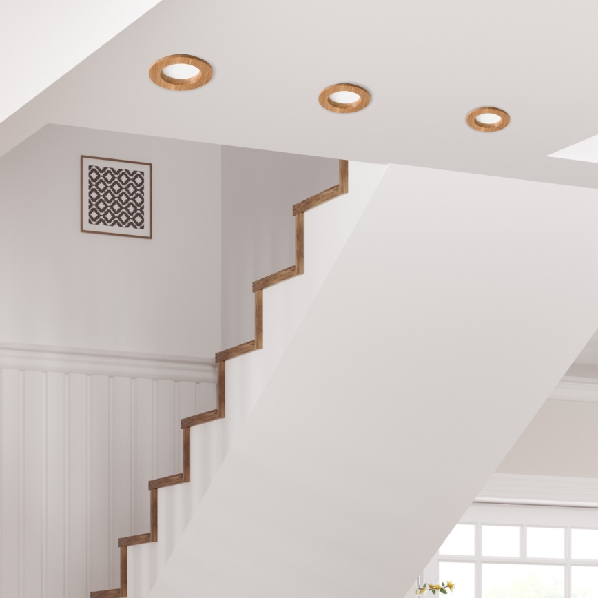 Lampada da incasso LED WOODY SPOT LED/5,5W/230V 4000K rovere ? 10 cm