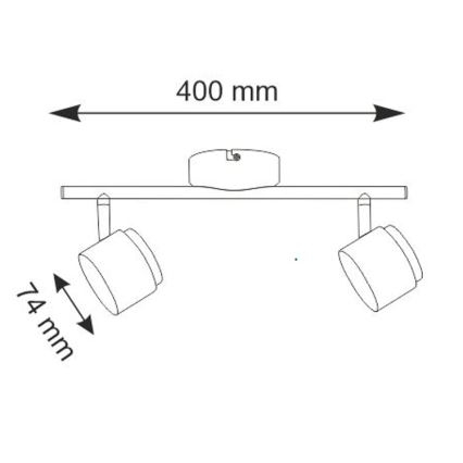 Faretto LED KUBIK 2xLED/4,2W/230V bianco