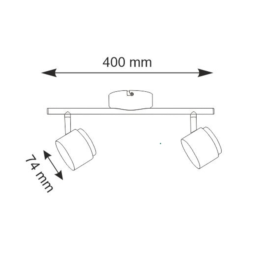 Faretto LED KUBIK 2xLED/4,2W/230V bianco