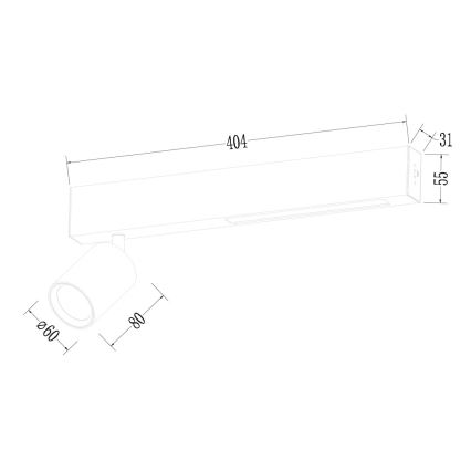 Faretto LED MAGNET LED/5W/230V + 1xGU10/60W 3000/4000K bianco