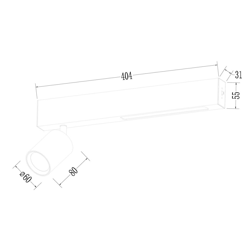 Faretto LED MAGNET LED/5W/230V + 1xGU10/60W 3000/4000K bianco