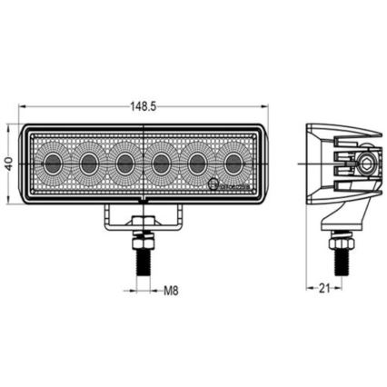 Faretto LED per auto  OSRAM LED/24W/10-30V IP68 5700K