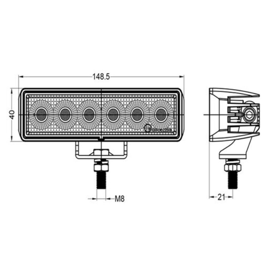 Faretto LED per auto  OSRAM LED/24W/10-30V IP68 5700K