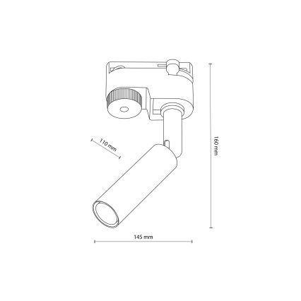 Faretto LED per sistema ferroviario monofase LAGOS 1xG9/3W/230V oro/nero