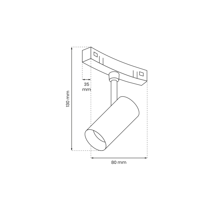 Faretto LED per sistema a binario MAGNETIC TRACK LED/7W/48V 3000K nero
