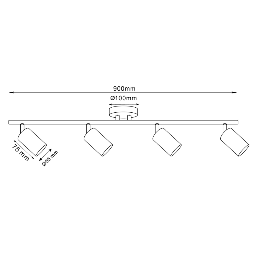 Faretto da incasso LED RGBW dimmerabile GOLDI 4xGU10/6,5W/230V 2700-6500K Wi-Fi oro