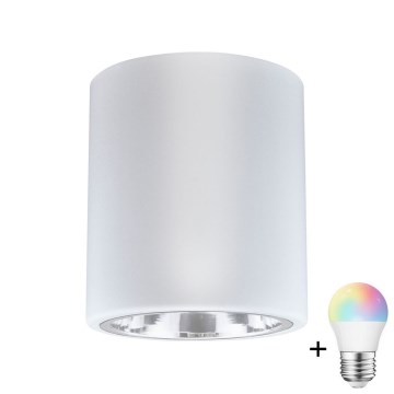 Faretto LED RGBW dimmerabile JUPITER 1xE27/6,5W/230V 2700-6500K Wi-Fi diam. 13 cm bianco