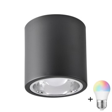 Faretto LED RGBW dimmerabile JUPITER 1xE27/6,5W/230V 2700-6500K Wi‑Fi Ø 13 cm nero