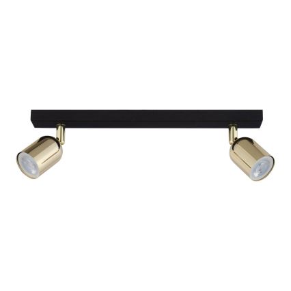 Faretto LED RGBW dimmerabile TOP 2xGU10/6,5W/230V 2700-6500K nero/oro