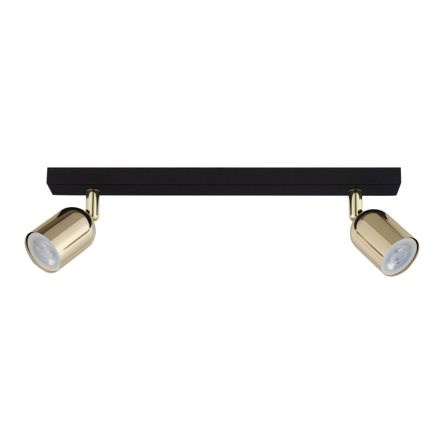 Faretto LED RGBW dimmerabile TOP 2xGU10/6,5W/230V 2700-6500K nero/oro