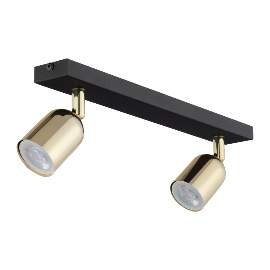 Faretto LED RGBW dimmerabile TOP 2xGU10/6,5W/230V 2700-6500K nero/oro