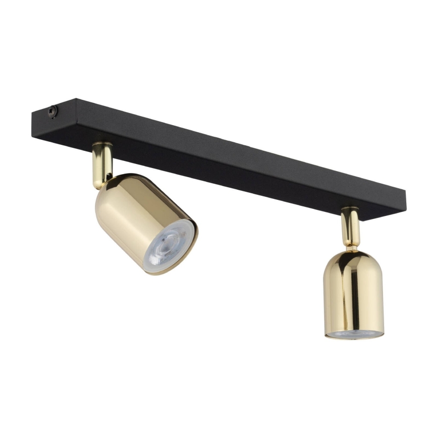 Faretto LED RGBW dimmerabile TOP 2xGU10/6,5W/230V 2700-6500K nero/oro