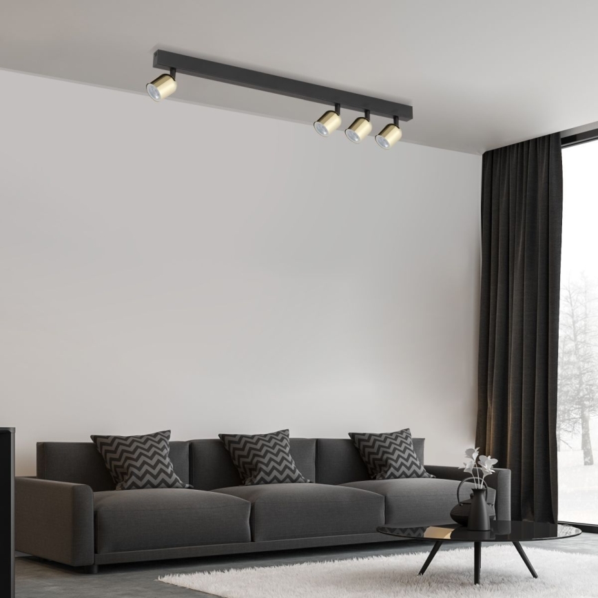 Faretto LED RGBW dimmerabile TOP 4xGU10/6,5W/230V 2700-6500K nero/oro