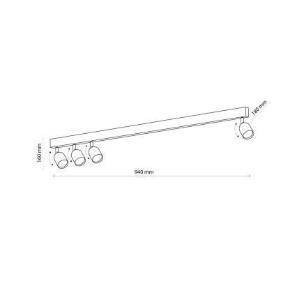 Faretto LED RGBW dimmerabile TOP 4xGU10/6,5W/230V 2700-6500K nero/oro