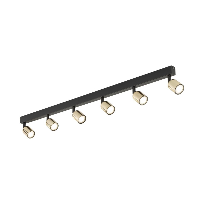 Faretto LED RGBW dimmerabile TOP 6xGU10/6,5W/230V 2700-6500K nero/oro