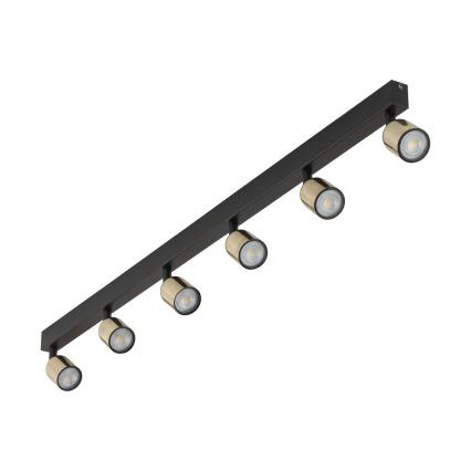 Faretto LED RGBW dimmerabile TOP 6xGU10/6,5W/230V 2700-6500K nero/oro
