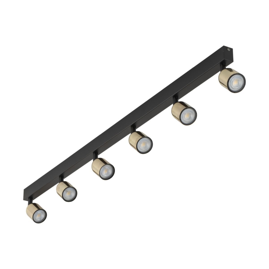 Faretto LED RGBW dimmerabile TOP 6xGU10/6,5W/230V 2700-6500K nero/oro