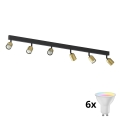 Faretto LED RGBW dimmerabile TOP 6xGU10/6,5W/230V 2700-6500K oro/nero