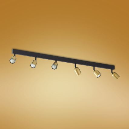 Faretto LED RGBW dimmerabile TOP 6xGU10/6,5W/230V 2700-6500K oro/nero