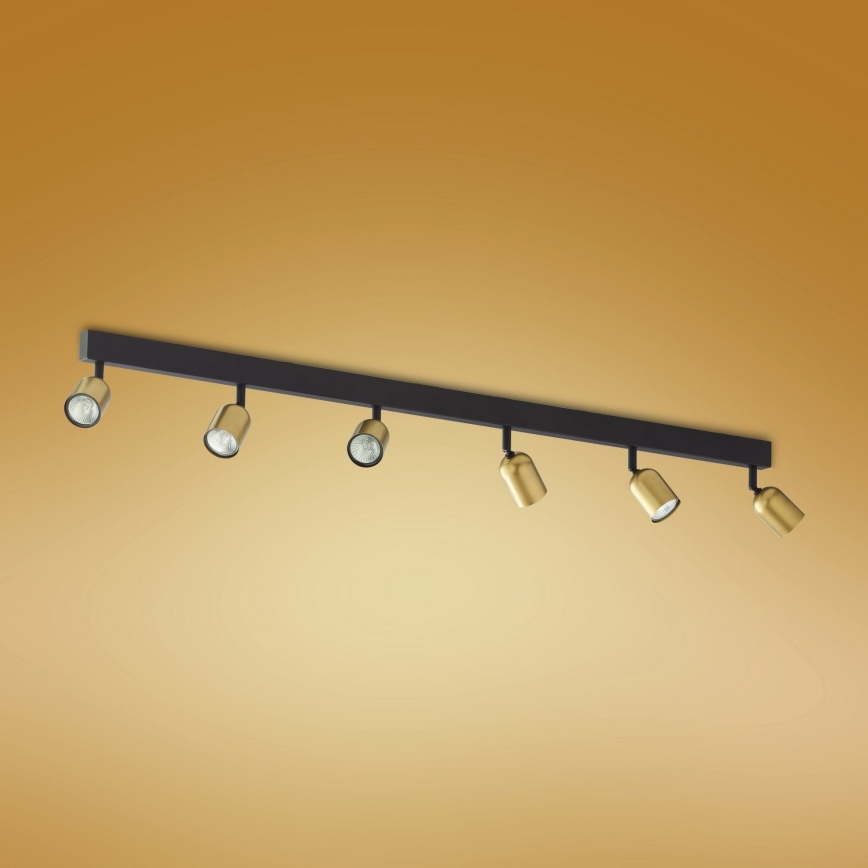 Faretto LED RGBW dimmerabile TOP 6xGU10/6,5W/230V 2700-6500K oro/nero