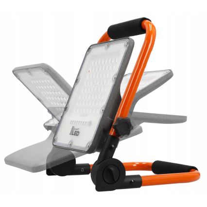 Faretto LED ricaricabile con treppiede LED/100W/3,2V 5000K 5000 mAh IP65 arancione