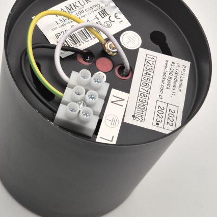 Lampada da incasso LED TACO 1xE27/15W/230V nero