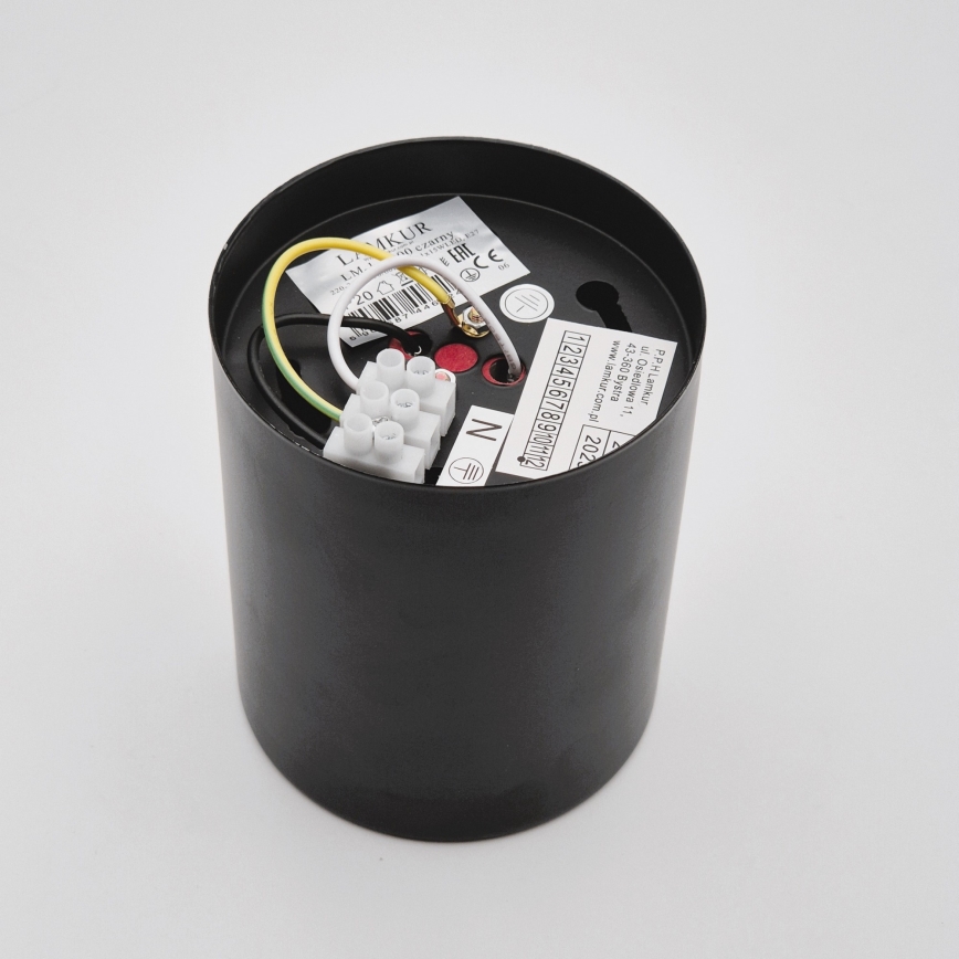 Lampada da incasso LED TACO 1xE27/15W/230V nero