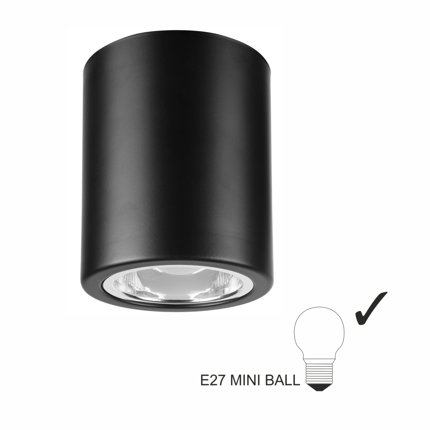 Lampada da incasso LED TACO 1xE27/15W/230V nero