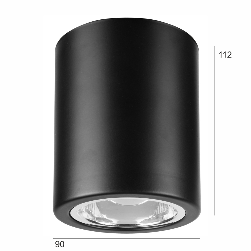 Lampada da incasso LED TACO 1xE27/15W/230V nero