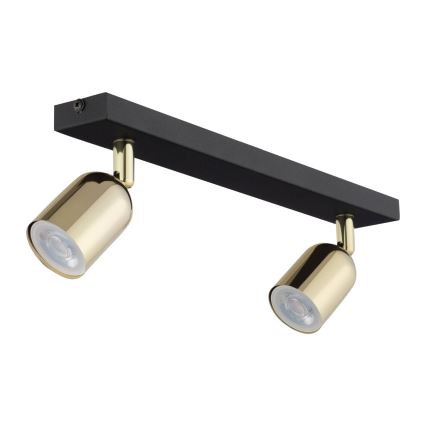 Faretto LED TOP 2xGU10/10W/230V nero/oro