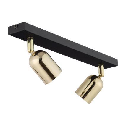 Faretto LED TOP 2xGU10/10W/230V nero/oro