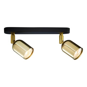 Faretto LED TOP 2xGU10/10W/230V nero/oro