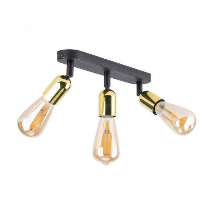 Faretto LED TOP 3xE27/15W/230V nero/oro